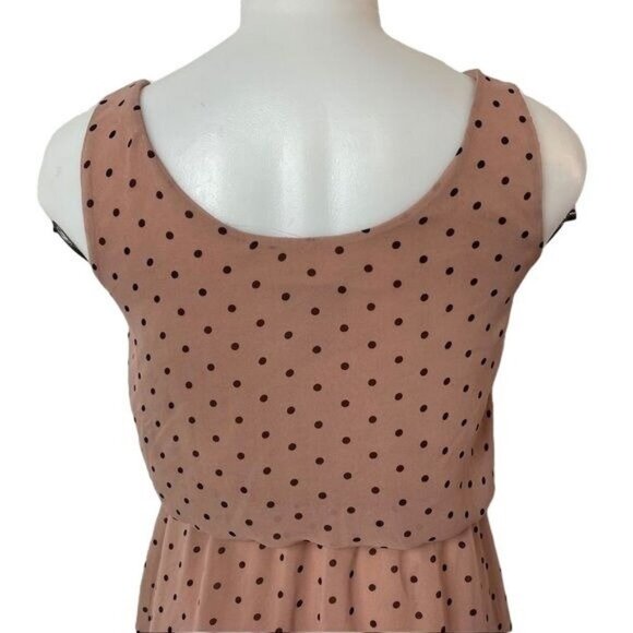 Sweet Storm Mauve Pink Black Polka Dot Blouson Dress Size S - Picture 8 of 12